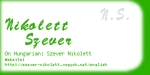 nikolett szever business card